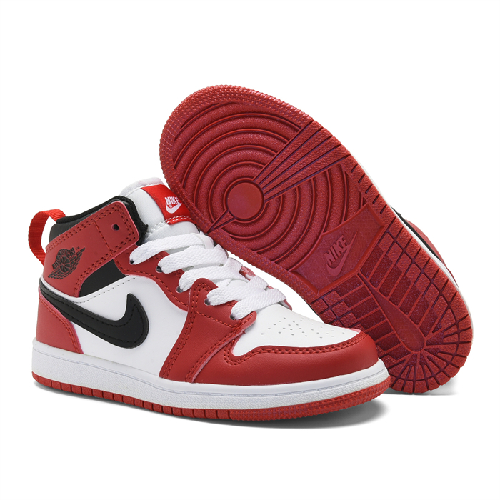 Youth Running Weapon Air Jordan 1 White/Red Shoes 126